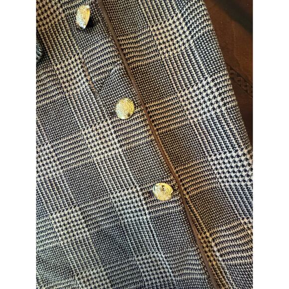 Lauren Ralph Lauren Houndstooth 2 Piece Set Skirt Top Preppy Old Money Small - Picture 2 of 11